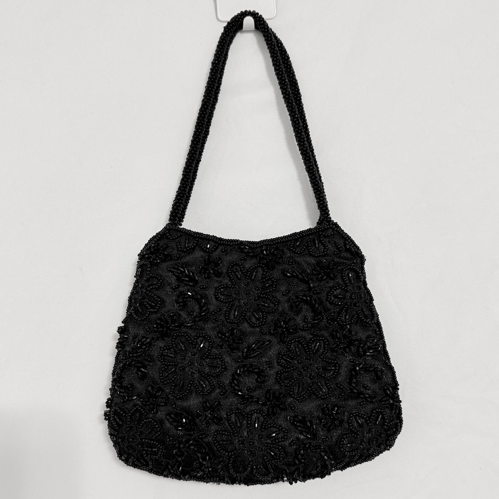 Cache Black Beaded Mini Bag
